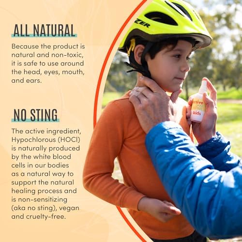 Active Skin Repair Kids First Aid Spray, Medical Grade Hypochlorous, 3 oz