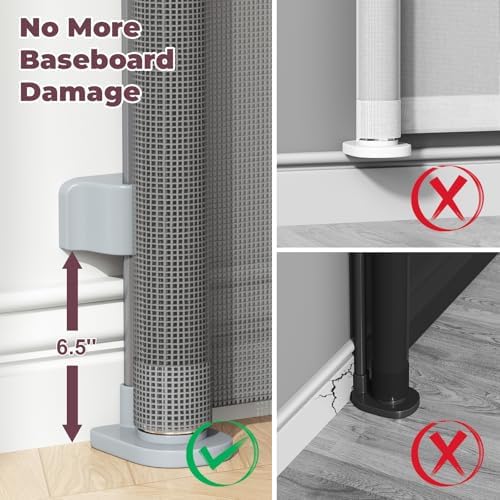Retractable Baby Gate for Stairs & Doorways, Dog Gate Indoor Outdoor