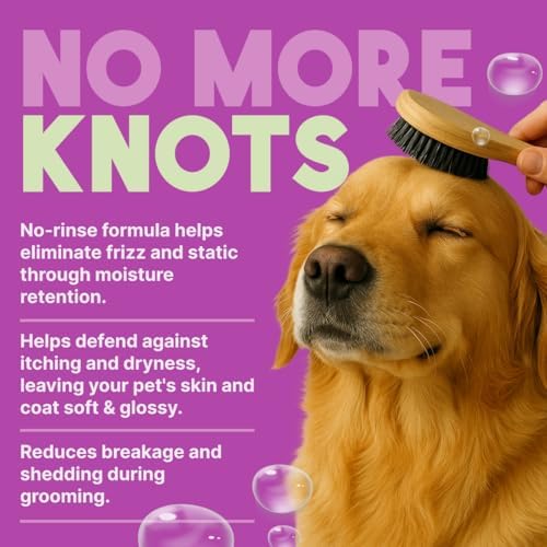 TropiClean Dog Detangler Spray Dematting, Leave-in Conditioner, 16oz.