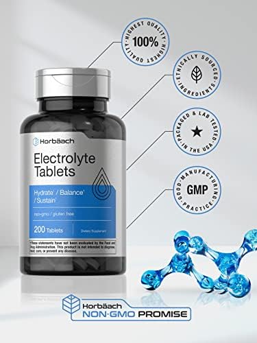 Horbäach Electrolyte Tablets | 200 Count | Helps Hydration & Balance