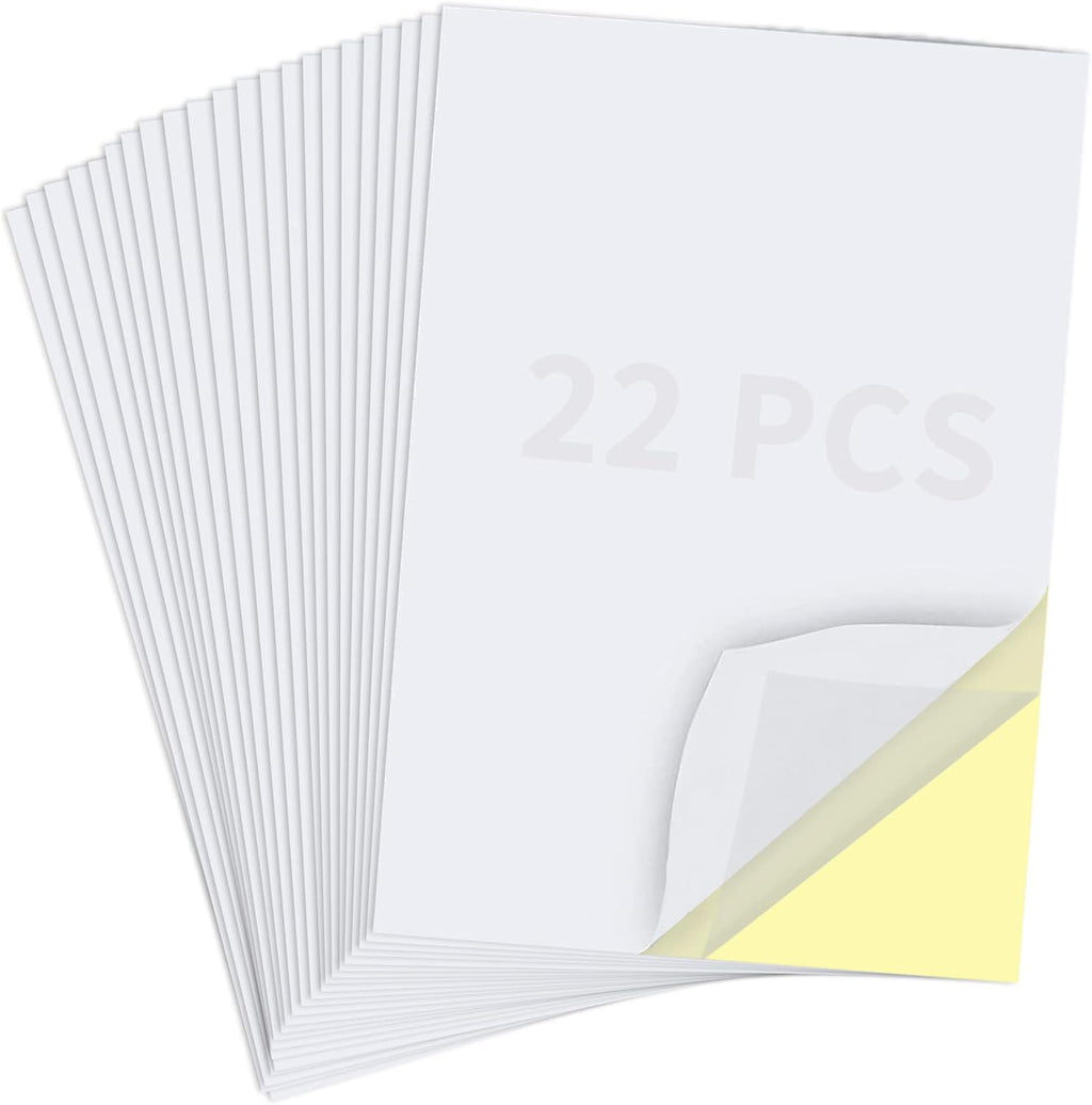 22 Sheets Clear Double Sided Adhesive Tape Sheets for Craft, DIY Art