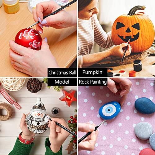 PANDAFLY Detail Paint Brushes Set for Fine Detailing & Art Painting, 15pcs