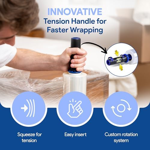 International Plastics Co. 15'' Stretch Wrap with Rotating Handles