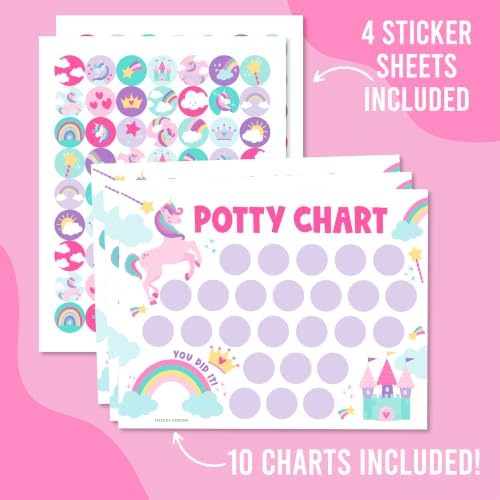 10 Potty Training Chart for Toddler Girls Sticker Reward Chart for Kids