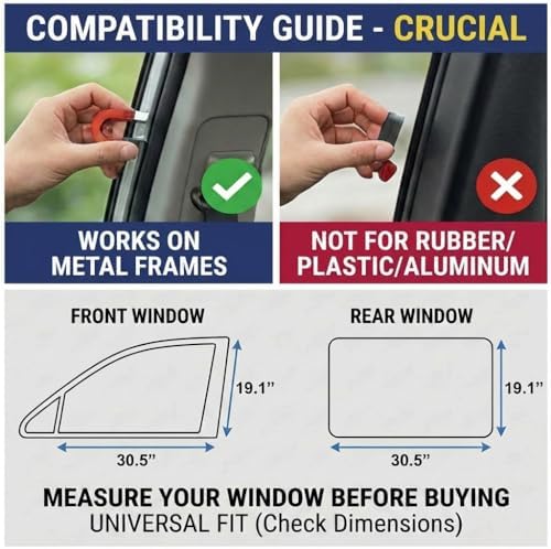 XCBYT Magnetic Car Window Shades for Side Window, 100% Blackout Privacy
