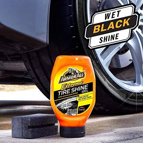 Armor All Extreme Tire Shine Gel, Long Lasting Black Tire Shine, 18 Fl Oz