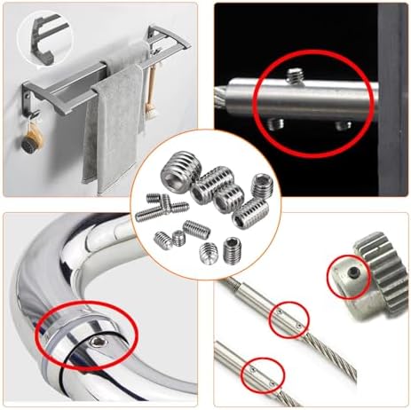 300 Pcs Set Screws, M3 M4 M5 M6 M8 Screws Assortment Kit,Allen Head Screws