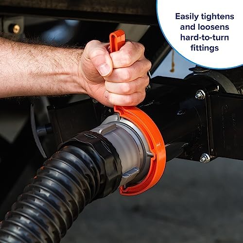 Camco RhinoFLEX RV Sewer Hose Wrenches, 2-Pack, Orange