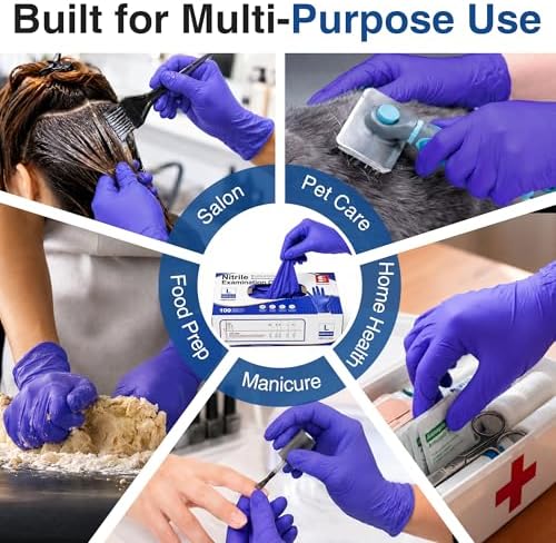 Schneider Medical Nitrile Exam Gloves, Powder & Latex Free, Darkblue