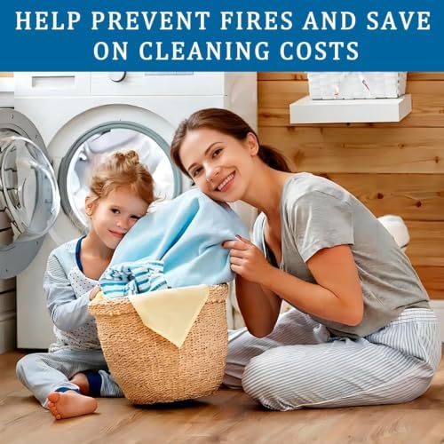 4 Pieces Dryer Vent Cleaner Kit with Dryer Vacuum Hose Attachment