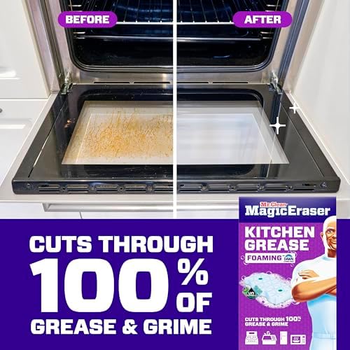Mr. Clean Magic Eraser Foaming Sponge, Kitchen Grease Eraser, Dawn Cleaning Power, Oven Cleaner, Unstopables Fresh, 6ct