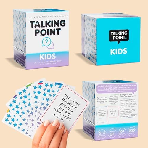 200 Kids Conversation Cards for Age 5-13; Fun Question Card Game for Family