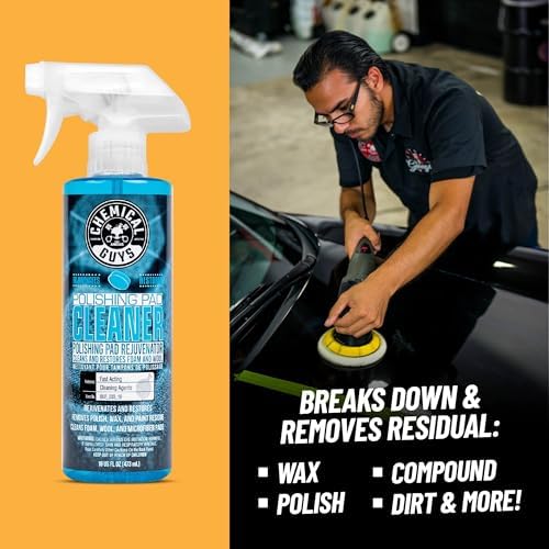 Chemical Guys, 5.5 in Foam Buffing Pad Kit, 3 Pads & Pad Cleaner, 4-Piece