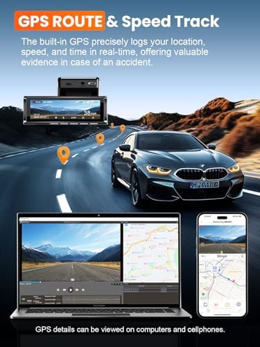 Affver 4K+2.5K Dash Cam Front and Rear, Built-in 5G WiFi 6 GPS Dual Dashcam