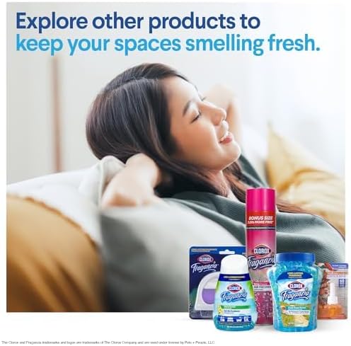Clorox Fraganzia Stick-On Gel Fresheners, Lavender Eucalyptus, 6 Count
