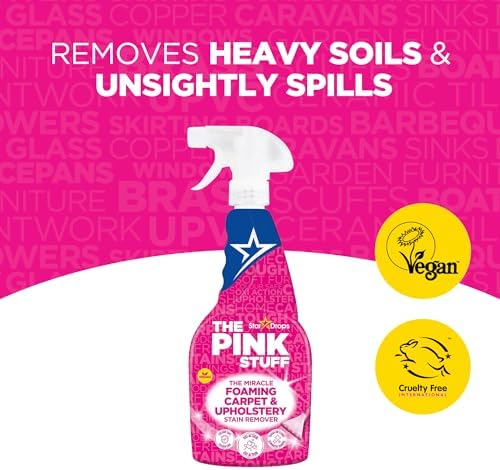 The Pink Stuff Miracle Foaming Carpet & Upholstery Stain Remover, 16 Fl Oz