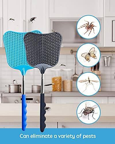 CUNCUI Fly Swatter Set of 2, Indoor Outdoor Telescopic Fly Swatters