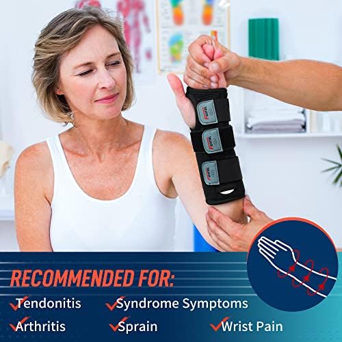 FEATOL Carpal Tunnel Wrist Brace Night Support, Adjustable Right Hand Brace