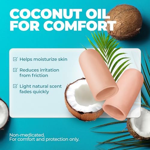Homergy Gel Toe Caps with Coconut Oil for Missing Toenails & Corns