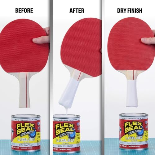 Flex Seal Liquid Rubber Sealant Coating, Waterproof, White, 16 oz