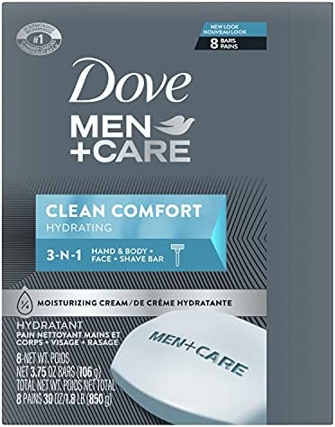 Dove Men Body and Face Bar To Clean and Hydrate Skin 8 Bars 3.75 oz