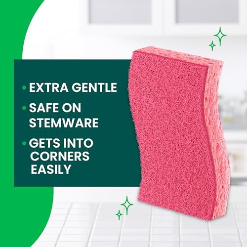 Scotch-Brite Delicate Clean Non-Scratch Scrub Sponge, 3 Pack
