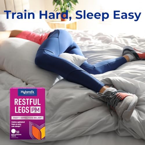 Hyland's Restful Legs PM Tablets, Nighttime Formula so You Can Sleep, 50ct