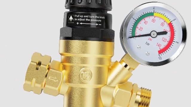 RV Water Pressure Regulator Valve, Brass Lead-Free