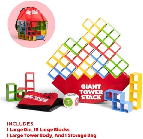 Giant Tower Stack - The Jumbo Block Balancing Game by Relatable