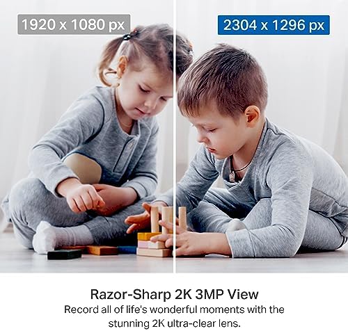 Tapo 2K Pan Tilt Security Camera for Baby Monitor, Dog Camera, C211