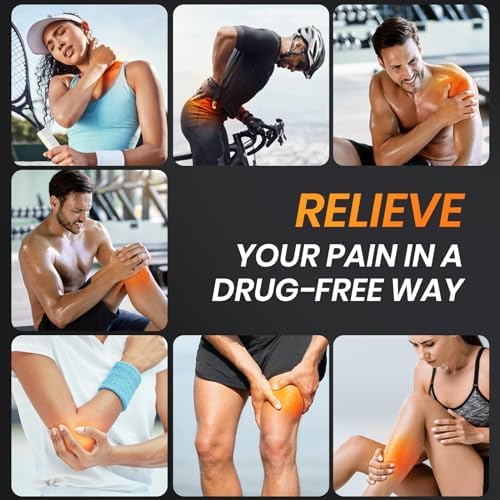 AVCOO 3-in-1 TENS Unit Muscle Stimulator for Pain Relief, 24 Modes, EVA Bag