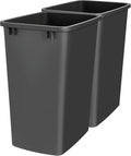 Rev-A-Shelf Double Pullout Garbage Trash Cans for Kitchen Cabinets, 35 Qt