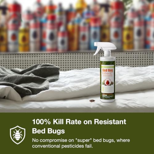 Bed Bug Killer 16 oz EcoVenger by EcoRaider, 100% Kill Efficacy, Bedbugs & Mites, Kills Eggs & The Resistant, Lasting Protection, USDA BIO-Certified, Plant Extract Based & Non-Toxic, Child & Pet Safe