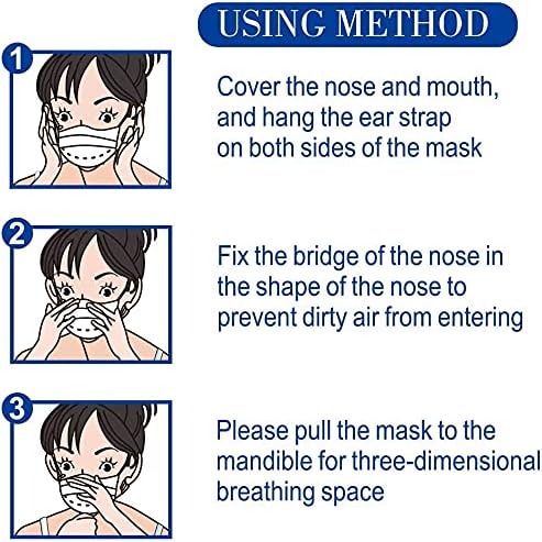 LEMENT 100 Pcs Disposable Face Masks,3 Ply Face Masks Black Disposable Mask