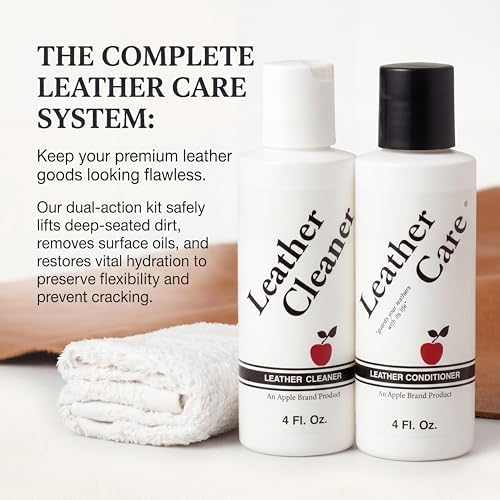 Apple Brand Wax-Free Leather Cleaner & Conditioner Two-Step Care Kit