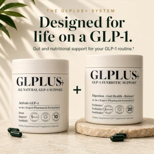GLP-1 Companion Gut Supplement, 20-in-1 Prebiotic Probiotic Postbiotic