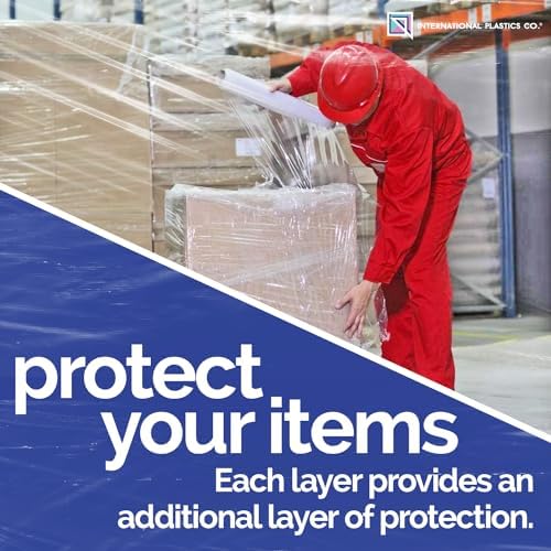 International Plastics Co. 18" Stretch Film/Wrap 1500 feet 80 Gauge, 4 Pack