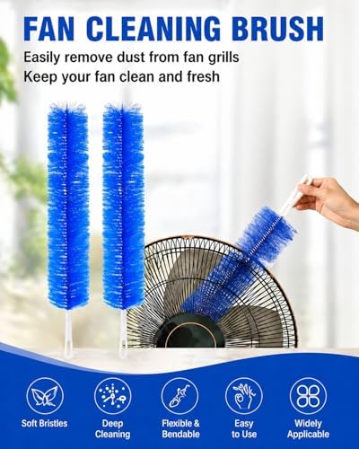 2 Pcs Fan Cleaning Brush, Bendable Micorfiber Crevice Duster Cleaner
