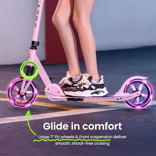 AERO MOBILITY Big Wheel Kick Scooter for Kids 6-12, Teens & Adults