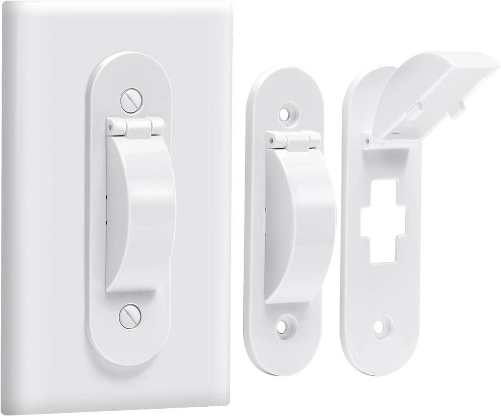 Wall Switch Guard, Child Proof Light Switch Cover Guard | Toggle Style | Light Switch Protection | Keep Toggle Switch in On or Off Position | 1 Pack, White