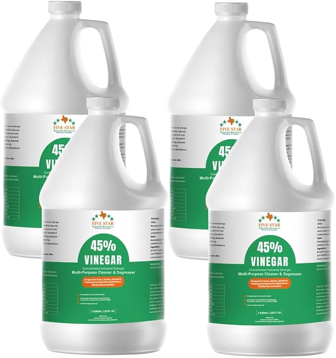 45% Vinegar Concentrated Industrial Strength Vinegar(4 Gallon(512 fl oz)