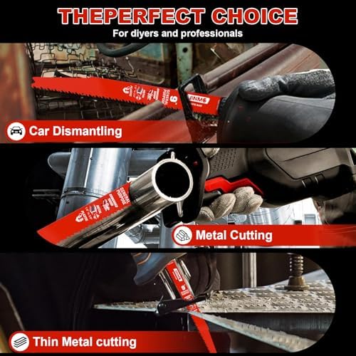 10 Pack 9 Inch 8/14TPI Reciprocating Saw Blades for Diablo Sawzall Blades