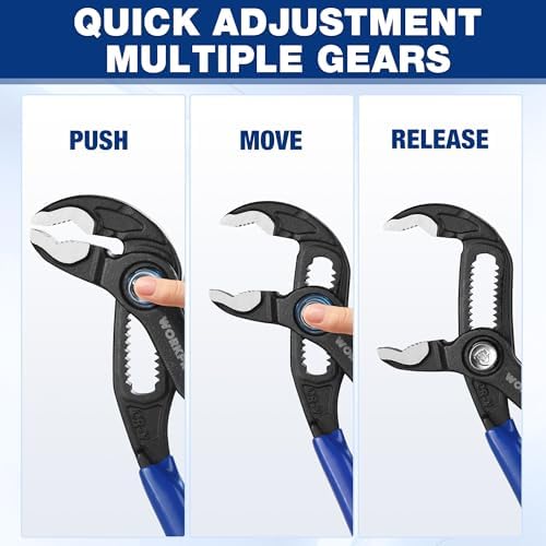 WORKPRO 5-Inch Water Pump Pliers, CR-V Plumbing Lock Plier