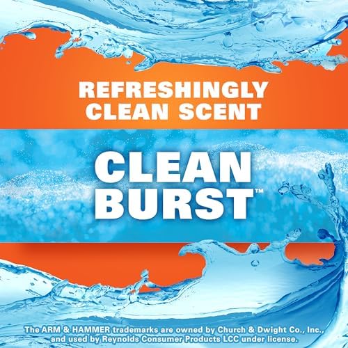 Hefty Ultra Strong 13 Gal Kitchen Trash Bags, Black, Clean Burst, 80ct