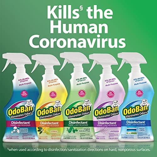 OdoBan Ready-to-Use Disinfectant and Odor Eliminator, 32 Ounce Spray Bottle, Lavender Scent