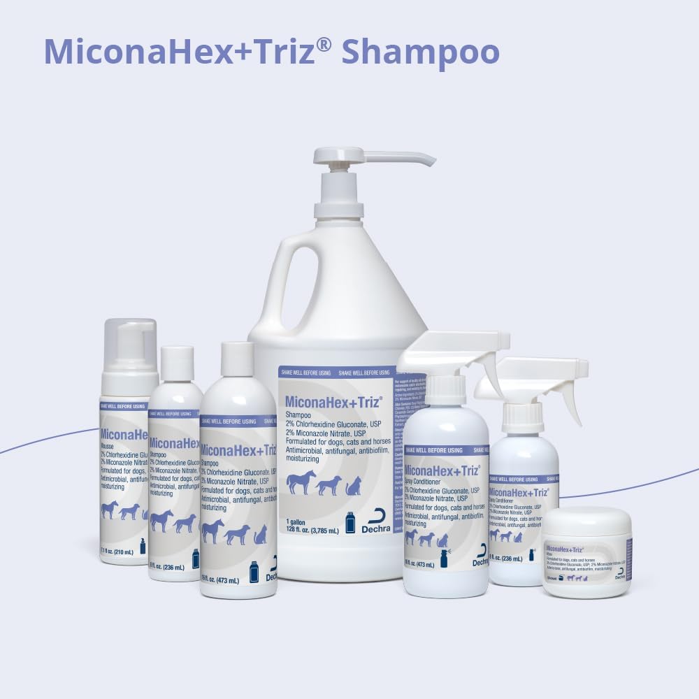 MiconaHex+Triz Shampoo for Dogs, Cats and Horses, 8 oz