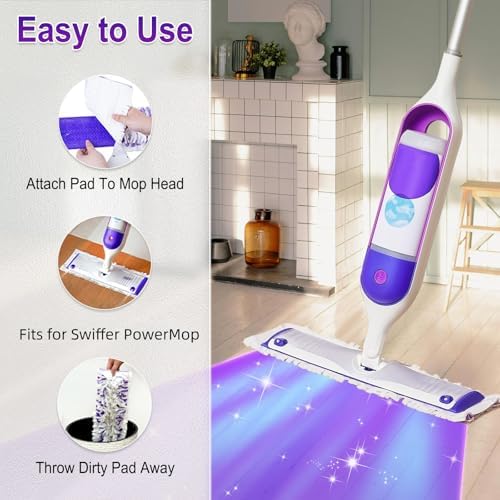 Cafonil 40 Pack Disposable Power Mop Pads for Swiffer Power Mop Pads
