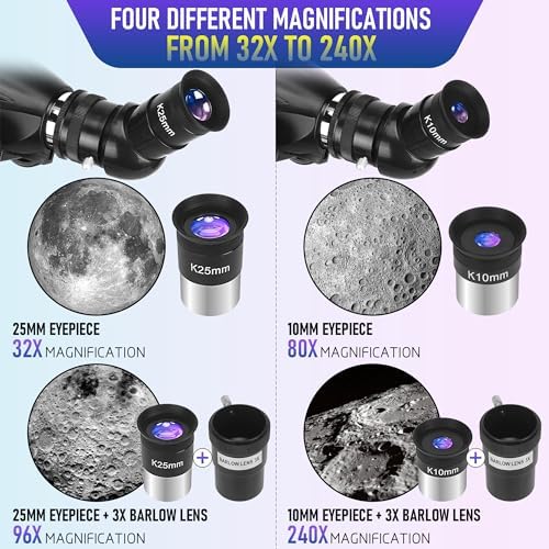 MEEZAA Telescope for Adults High Powered, 90mm Aperture 800mm Refractor