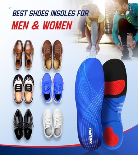 NEUPU 240+lbs Plantar Fasciitis Relief Insoles Men, Shoe Inserts for Women