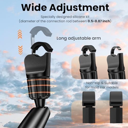 Phone Holders for Your Car, Rear View Mirror Phone Holder, 360° Rotating Car Phone Holder Mount Compatible with All 4"-7" iPhone and Android Cell Phones